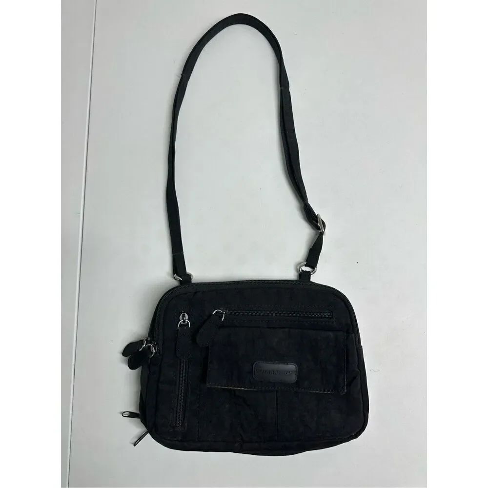 St. John’s  Bay Black Shoulder Crossbody Purse Moto Travelers Bag